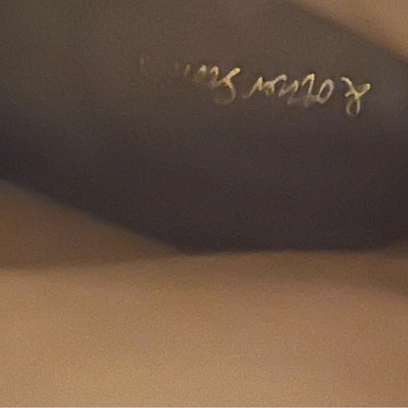 & Other Stories - Black Croc Embossed Leather Cowboy Boots Sz 7 - Picture 5 of 6